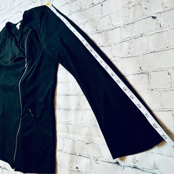 J. Jill Faux Suede Zip Up Soft Moto Jacket Black Women’s Size M - Picture 10 of 12